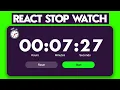REACT JS Project For Beginners - Build a Stopwatch