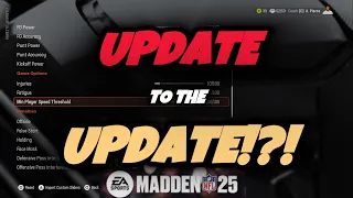 Madden 25 CPU vs CPU UPDATE
