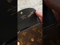 Unboxing LV Rosalie Reverse Monogram wallet with special hot stamp