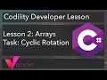 C Tutorial - Solving the Cyclic Rotation Codility Developer Lesson using C