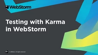 WebStorm - Karma Integration