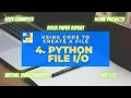 Tamil Python Programming 4 File Creating Writing to Files PyCharm ScreenRecord