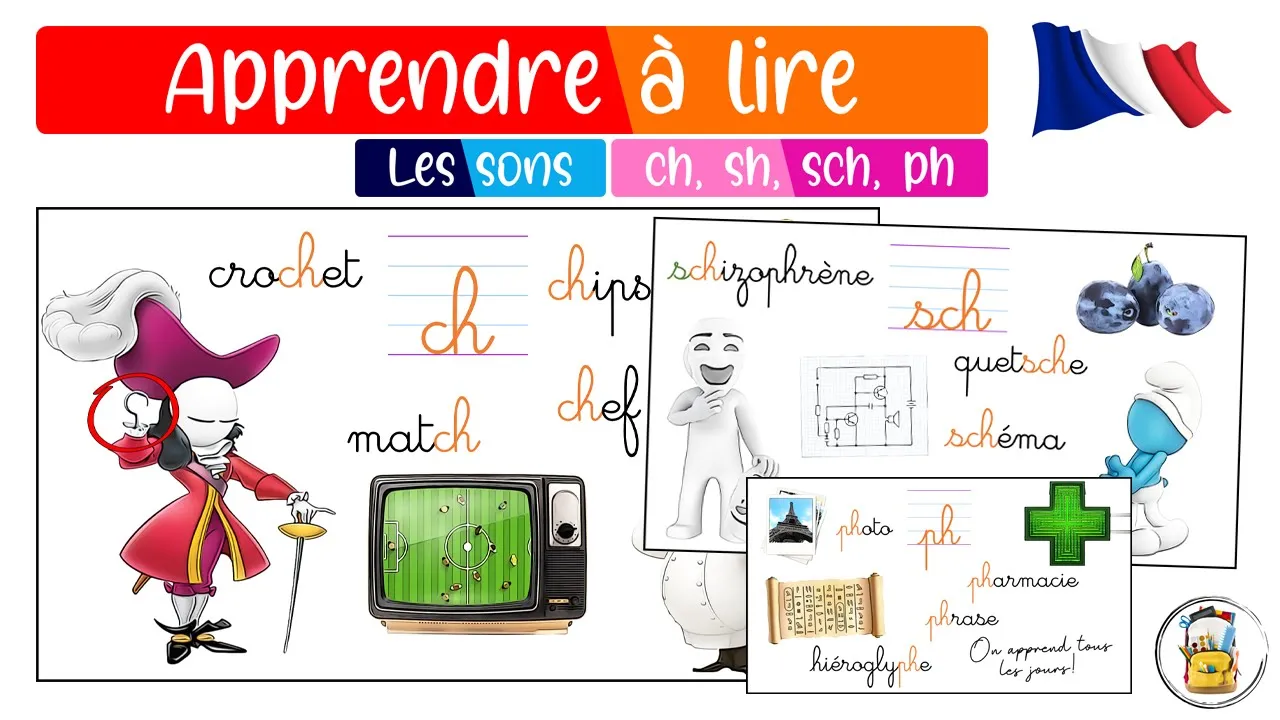Les Sons CH, SH, SCH [ʃ] Et PH [f] - Tous Les Sons Du CP En Image - Apprendre Le Français