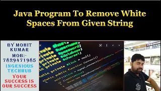 Java Program To Remove White Spaces From Given String
