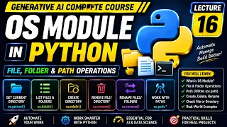 OS Module in Python File Folder Path Operations Gen AI Course Lecture 16