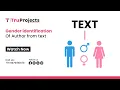 GENDER IDENTIFICATION OF AUTHOR FROM TEXT