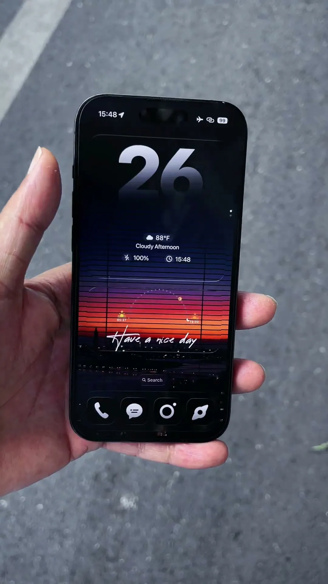 Dark Minimal iPhone Wallpaper Setup Preview