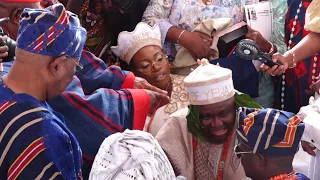 moment yayi and his lovely wife obtain chieftaincy title of aremo u0026 yeye of yewaland