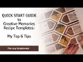 Quick Start Guide to Creative Memories Recipe Templates My Top 6 Tips