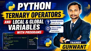 Python Ternary Operator Local vs Global Variables Programs Examples Python Tutorial in Hindi