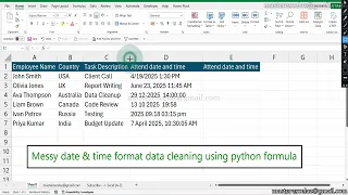 Fix Date Time Format Issues in Excel with Python Data Cleaning Tutorial