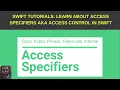 Swift Tutorials Learn about access specifiers in swift aka access control