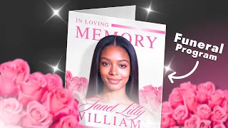 Customize a 4-PAGE Funeral Program in Canva Floral Template Tutorial