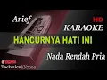 Download Lagu ARIEF - HANCURNYA HATI INI ( NADA RENDAH PRIA ) || KARAOKE