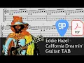 Download Lagu Eddie Hazel - California Dreamin' Guitar Tabs [TABS]