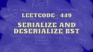 Leetcode 449 Serialize and Deserialize BST Master Trees Intuition and Approach