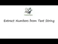 Extract Number from Text String using Excel VBA