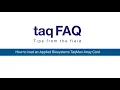 How to load an Applied Biosystems TaqMan Array Card Taq FAQ