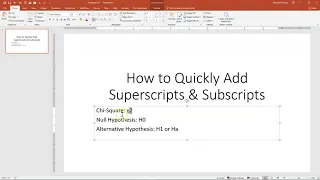 Adding Subscript and Superscript to Toolbar in PPT 2016
