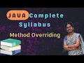 Method Overriding in Java 21 JAVA COURSE in Telugu