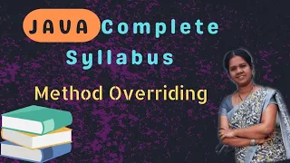 Method Overriding in Java 21 JAVA COURSE in Telugu