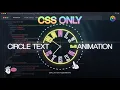 CSS Gradient Circle Text Animation Html CSS