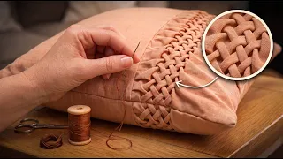 DIY Lattice Smocked Pillow Case:  Mindful Hand Sewing