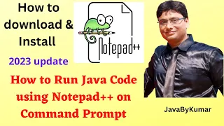 How to run JAVA program using Notepad on Windows 11 on Command Prompt In HINDI