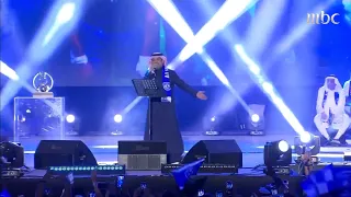 راشد الماجد يغني  يا محمد  في احتفالية الهلال بالفوز بلقب دوري آبطال آسيا دندنها