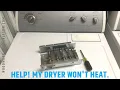 How to replace heating element in Whirlpool electric dryer - dryer not heating