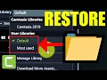 How to Restore Camtasia Library