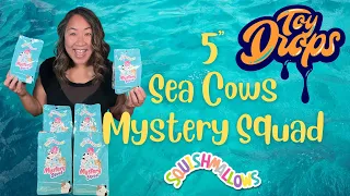 Unboxing Squishmallows 5 Scented Sea Cows Mystery Squad From Toy Drops