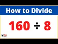 160 divided by 8 160 8 Value of Long Division