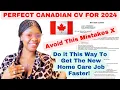 How To Make An Easy CANADA CV for PCA HOME CARE JOBS Canada Resume Format 2024 Beyond