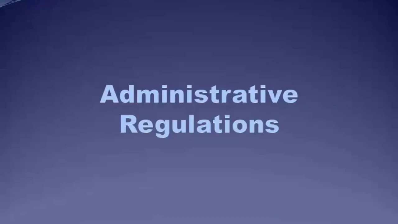 Class 7 Video Lecture - ALR Spring 2020 - Administrative Regulations & the Rule-Making Process