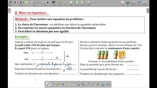 4e Modéliser Une Situation Par Une équation 