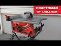 Craftsman Table Saw Assembly and Test Run
