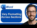 How To Vary Formatting Across Sections In Microsoft Word 2026 Guide