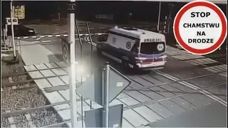 Wypadek karetki na przejeździe kolejowym w Puszczykowie - ku przestrodze #215 Wasze Filmy