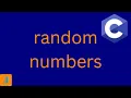 C Random Numbers