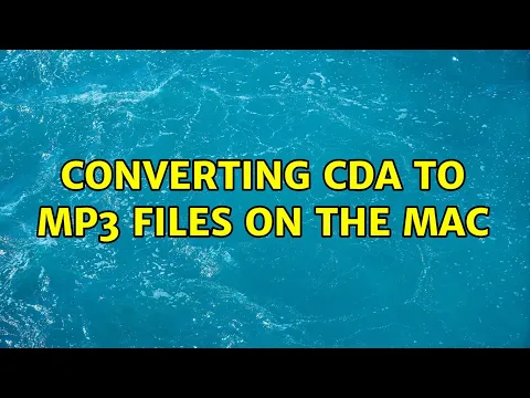 Download MP3 Converting CDA to MP3 files on the Mac