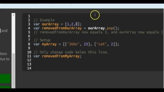 Manipulate Arrays With pop freeCodeCamp Basic Javascript