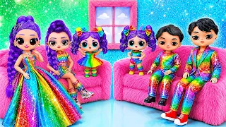 DIY Rumah Boneka Glitter Rainbow Family Huntrix & Saja Boys! 18 Kerajinan Boneka
