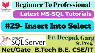 29 - INSERT INTO SELECT in SQL Inserting Data from One Table to Another