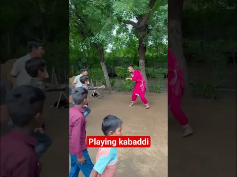 Playing kabaddi