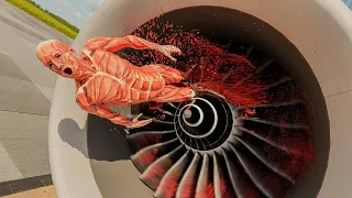 What Happens If a Human Is Pulled Into a Jet Engine? - SIMULATION