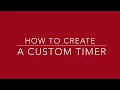 Custom Timer using Seconds