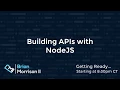 Building APIs with NodeJS