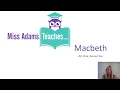 Macbeth Act 1 Scene 1 Analysis with Miss Adam Teaches