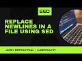 Replace Newlines in a File Using sed